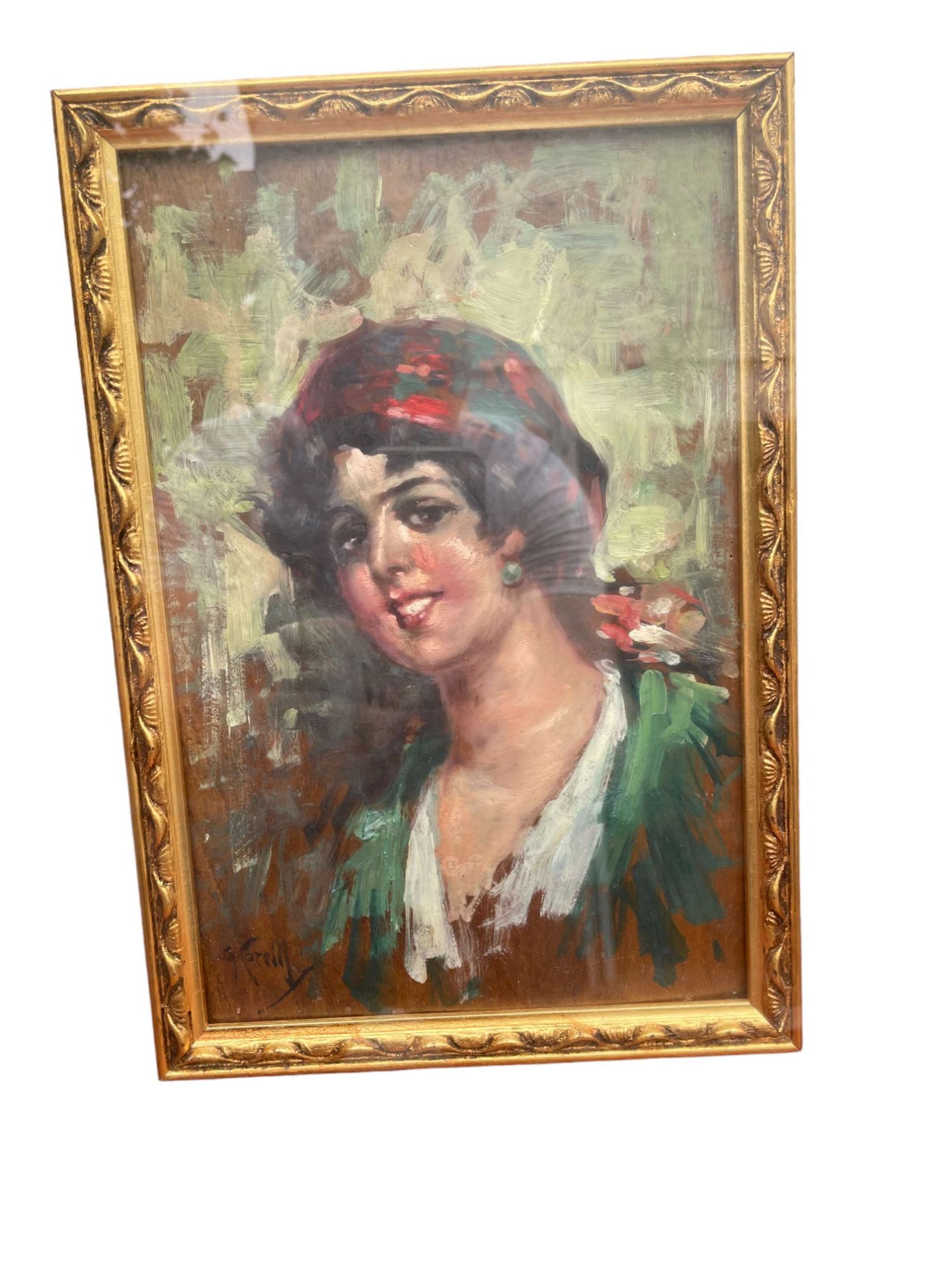 Painting Of A Italian girl from Naples