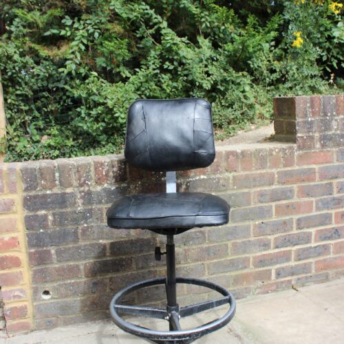 Tan Sad 1960’s Vintage Industrial Swivel Chair