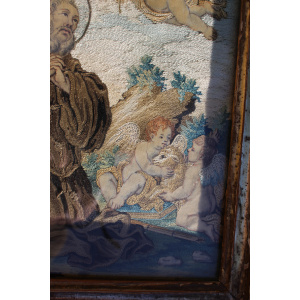 18th Century Saint Francis of Paola with Cherubs