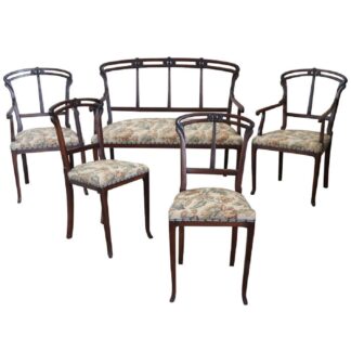 Art Nouveau Living Room Set, Set of 5