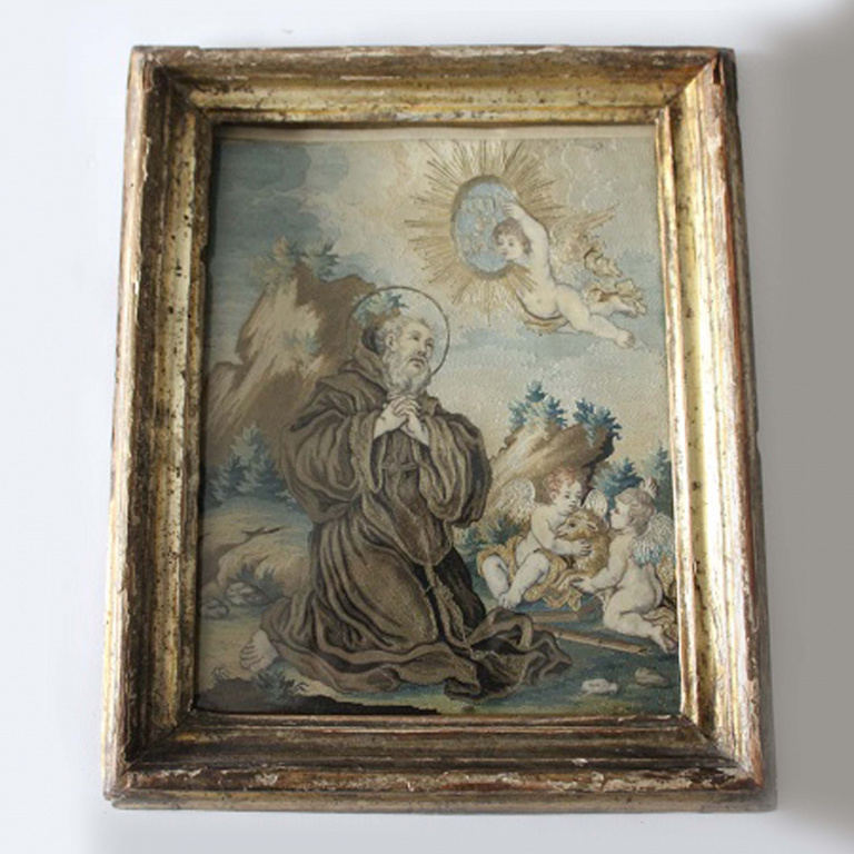 18th Century Saint Francis of Paola with Cherubs