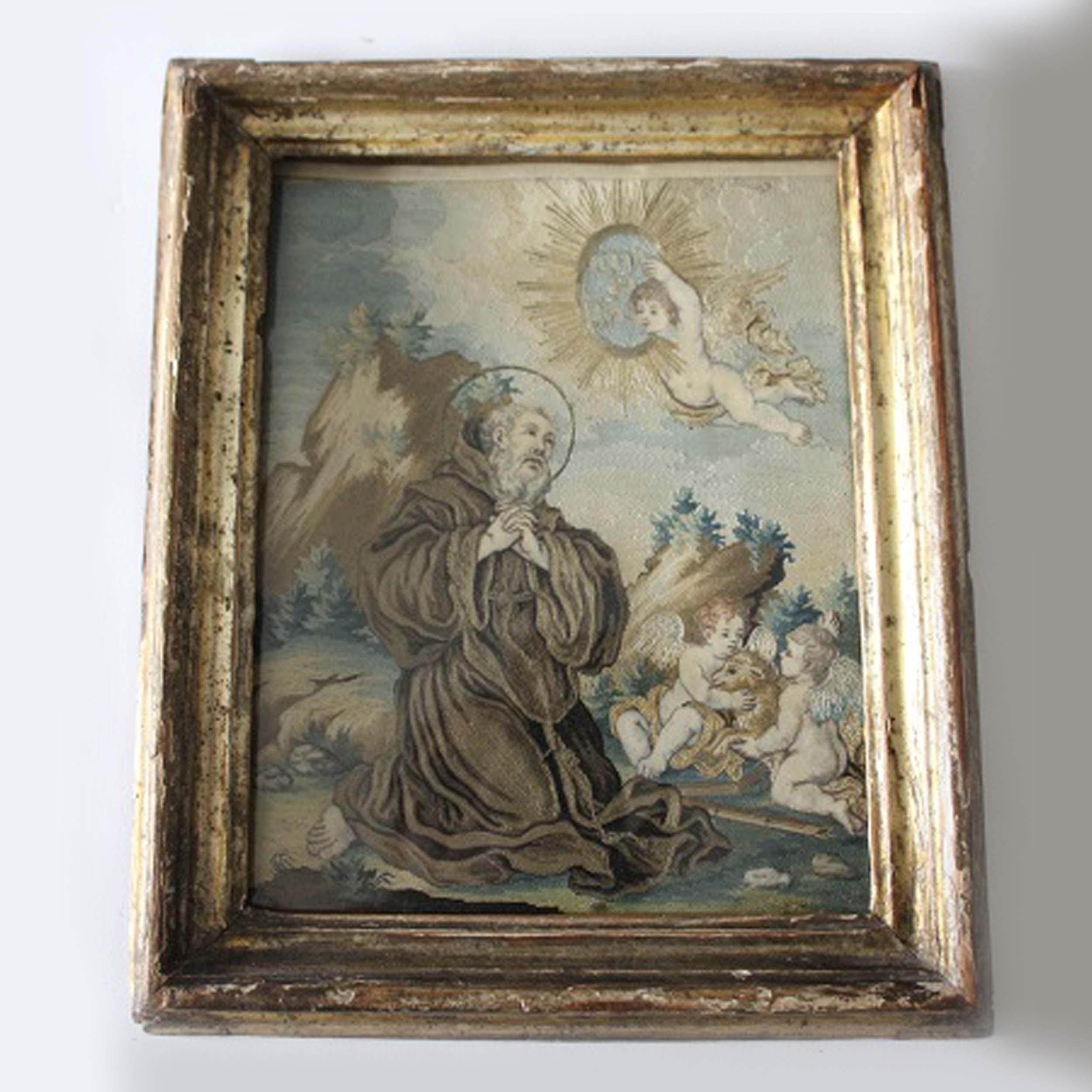 18th Century Saint Francis of Paola with Cherubs