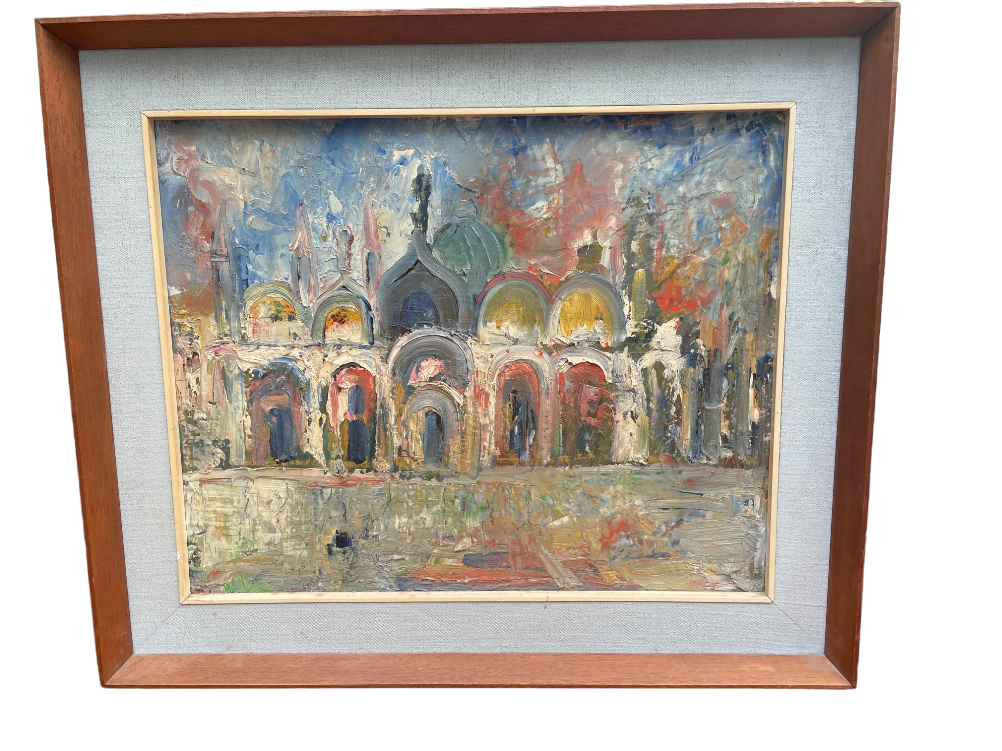 The Piazza San Marco In Venice Mid century Painting By Emanuele Cappello