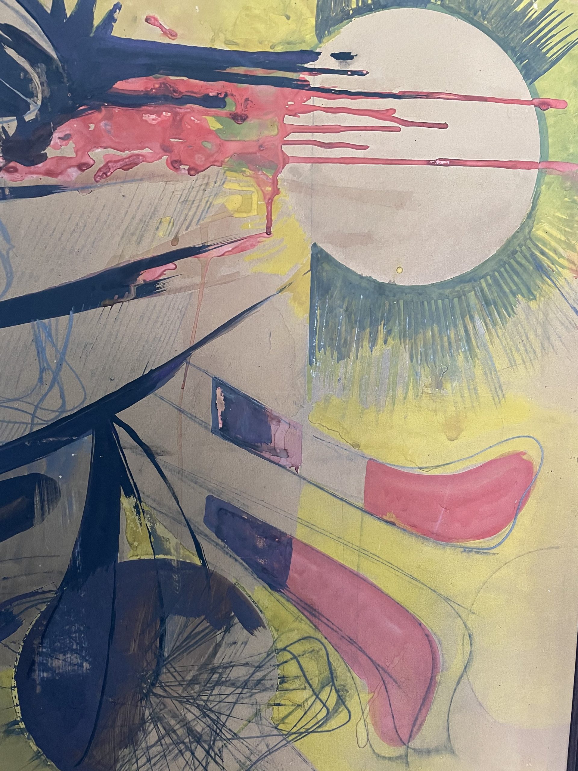 Vintage 1960s abstract painting