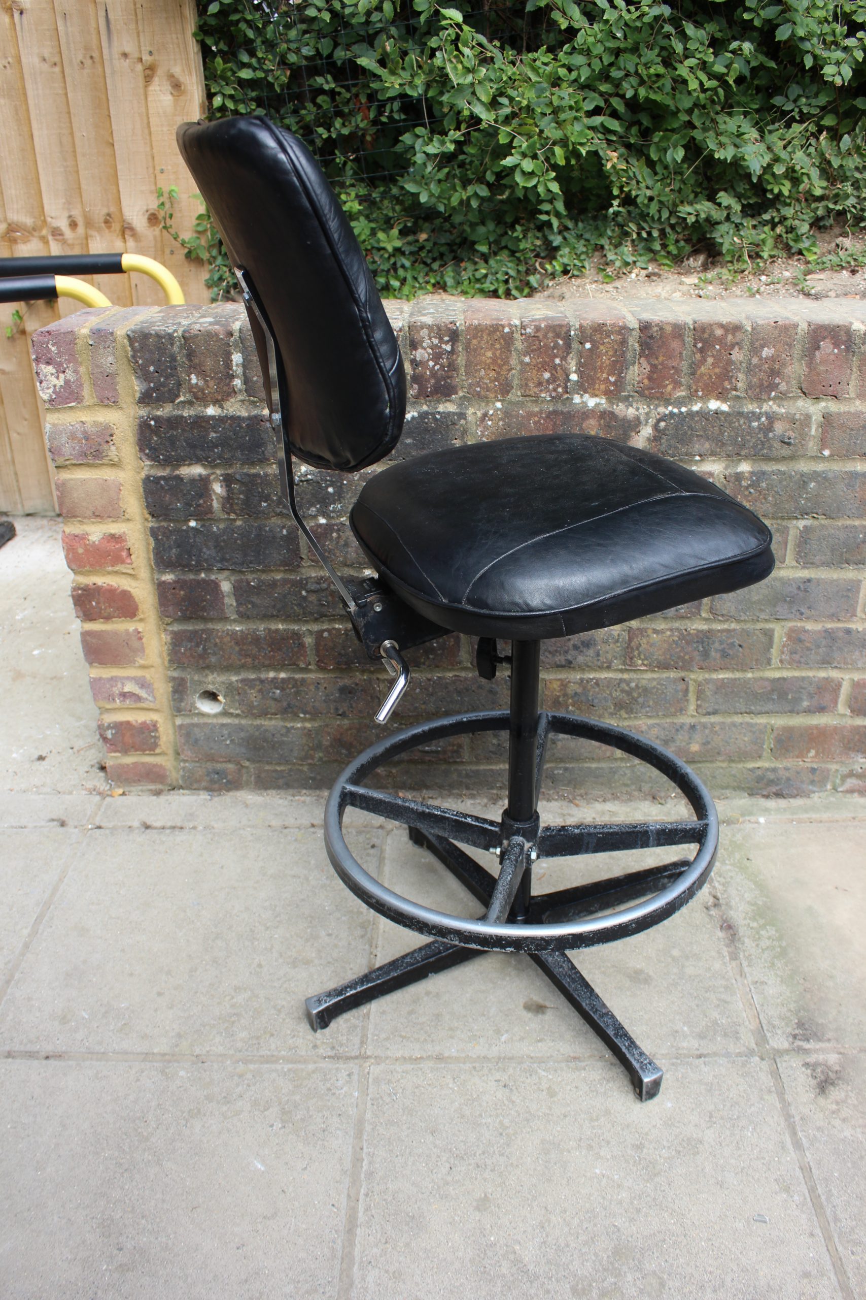 Tan Sad 1960’s Vintage Industrial Swivel Chair