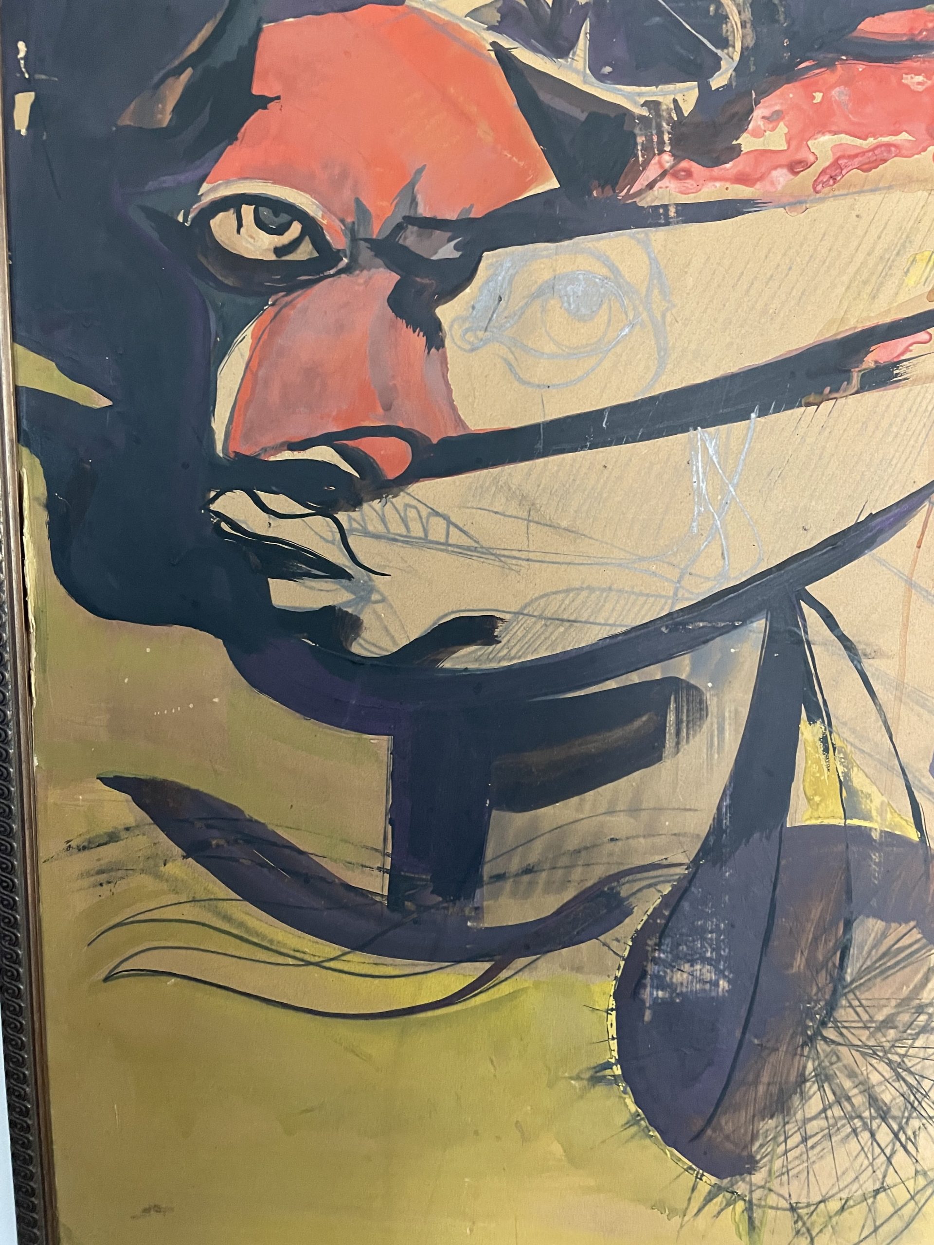 Vintage 1960s abstract painting