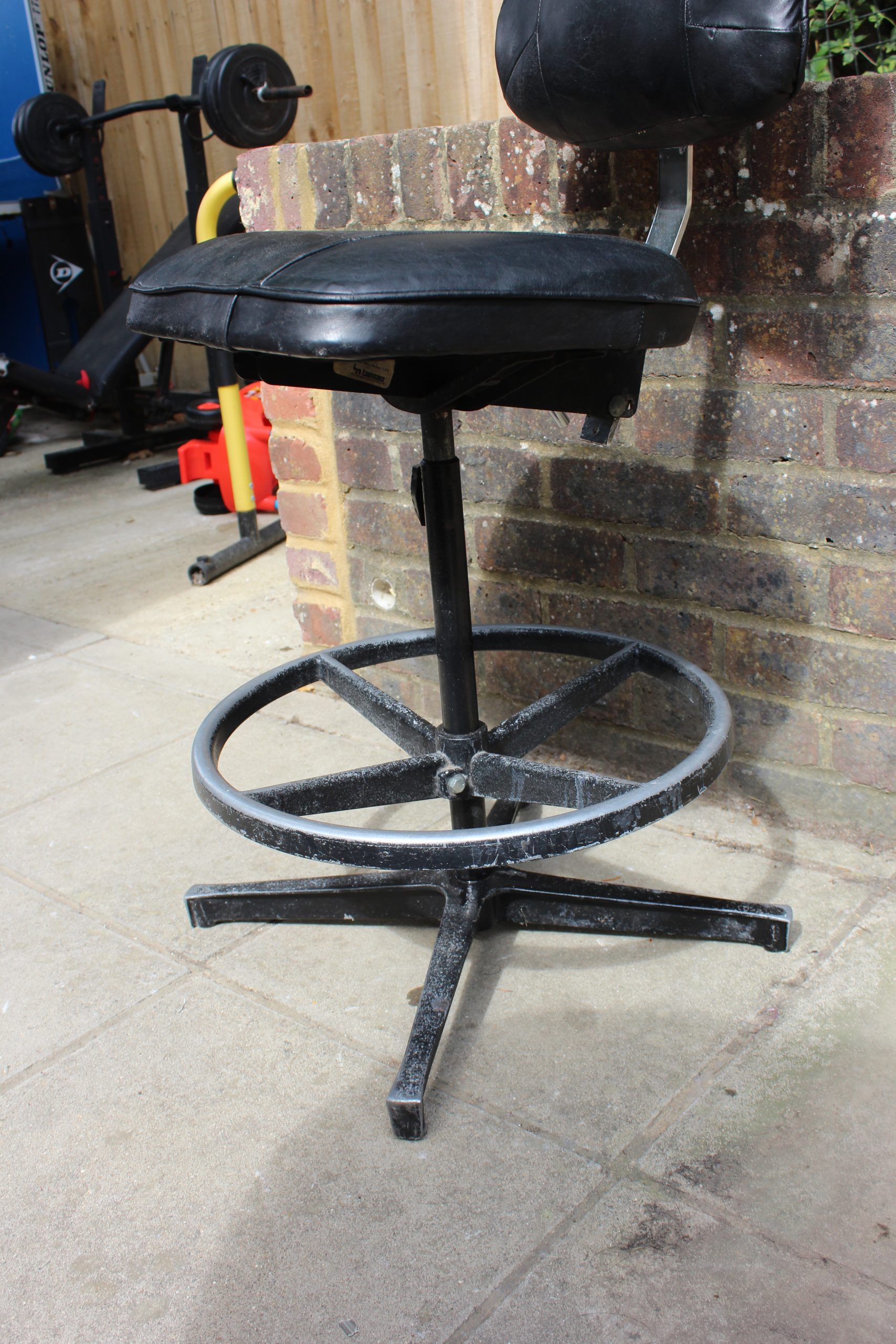 Tan Sad 1960’s Vintage Industrial Swivel Chair