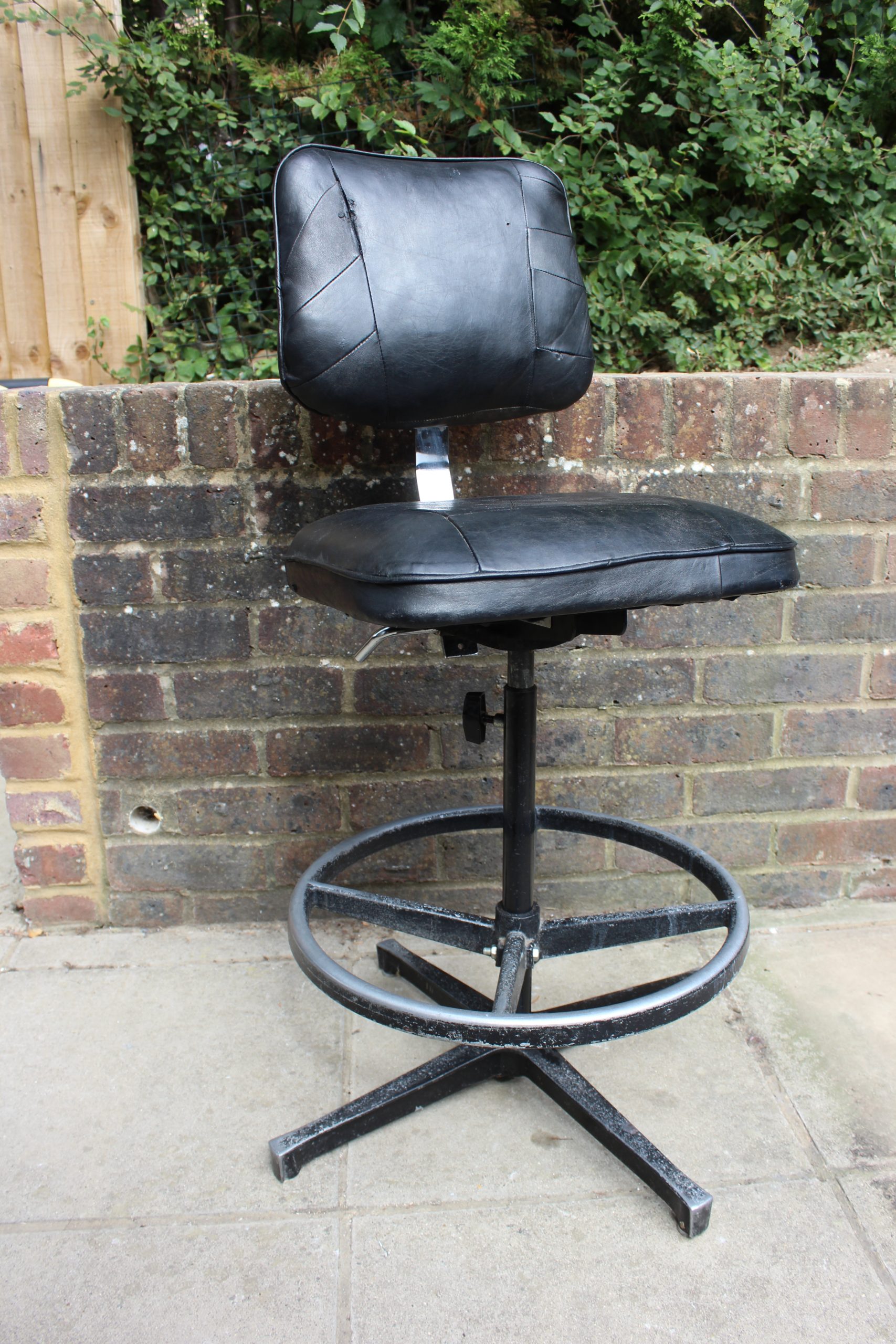 Tan Sad 1960’s Vintage Industrial Swivel Chair