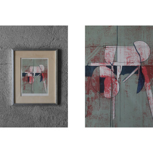 Anders Österlin, Komposition, Color lithograph, Framed