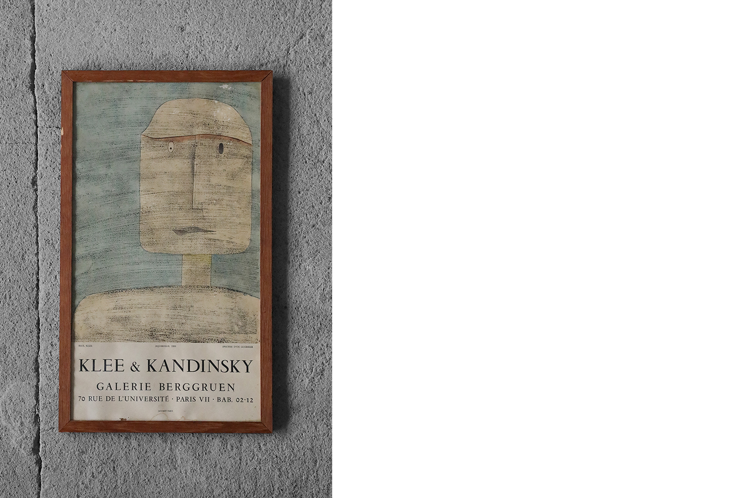 Original Exhibition Poster Klee & Kandinsky, Galerie Berggruen by Jacomet, Paris, 1960s, Framed
