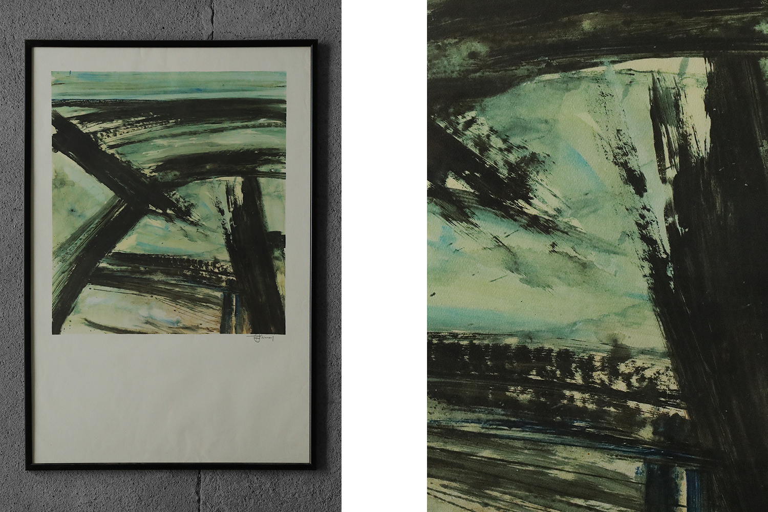 Frans Minnaert, Composition, Color lithograph on Simili Japon Paper, 1990s, Framed
