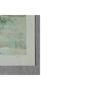 Bernard Gantner, Lac Hivernal Aux Voges, Lithograph on Woven Paper, 1970s