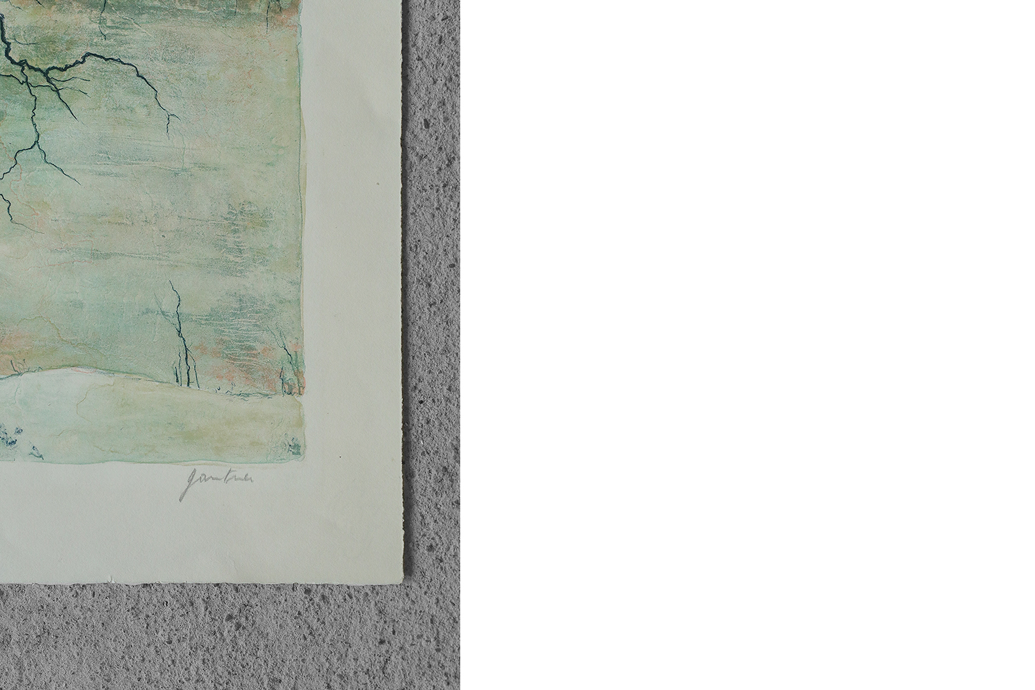 Bernard Gantner, Lac Hivernal Aux Voges, Lithograph on Woven Paper, 1970s