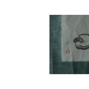 Japanese painting, Svampar, Mixed technique on Artistic Fabric, Denmark