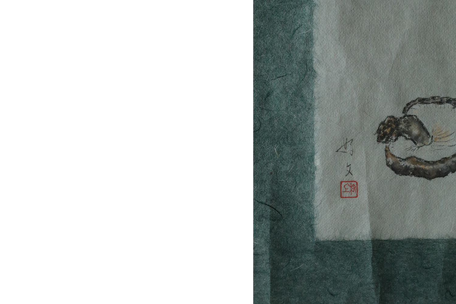 Japanese painting, Svampar, Mixed technique on Artistic Fabric, Denmark