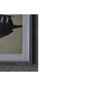 Åke Holm, Biblical Theme, Linocut, 1970s, Framed