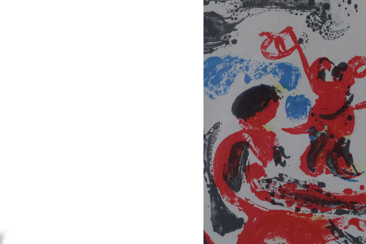 Paul Holsby, Yster lek, Color Lithograph, 1967, Framed