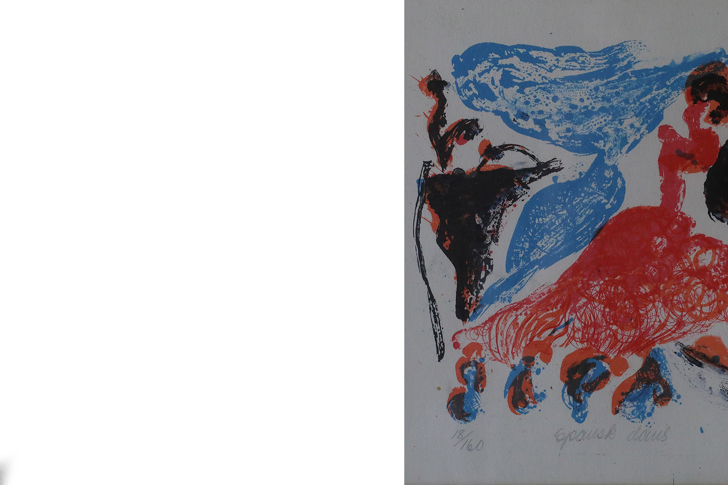 Paul Holsby, Spansk dans, Color Lithograph, 1967, Framed