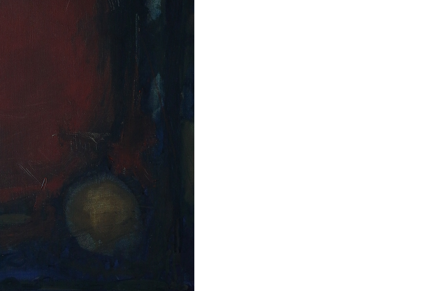 Eke Bjerén, Röd Aften, Oil on Canvas, 1962, Framed