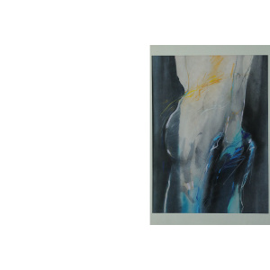 Watercolor, Pastel by Antoni Karwowski, Nude, Framed, 1992