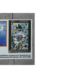 Poster from the Nordiskt 60-tal exhibition at Kulturhuset Stockholm, 1990