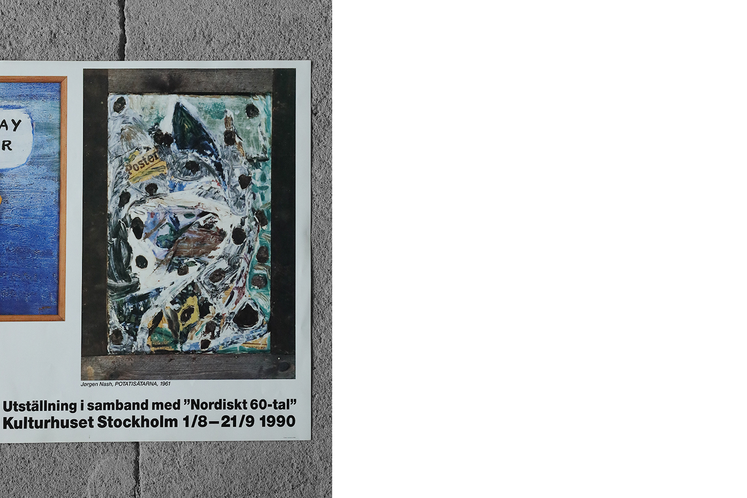 Poster from the Nordiskt 60-tal exhibition at Kulturhuset Stockholm, 1990