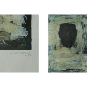 Alain Winance, Composition, Color lithograph, 1990s, Framed