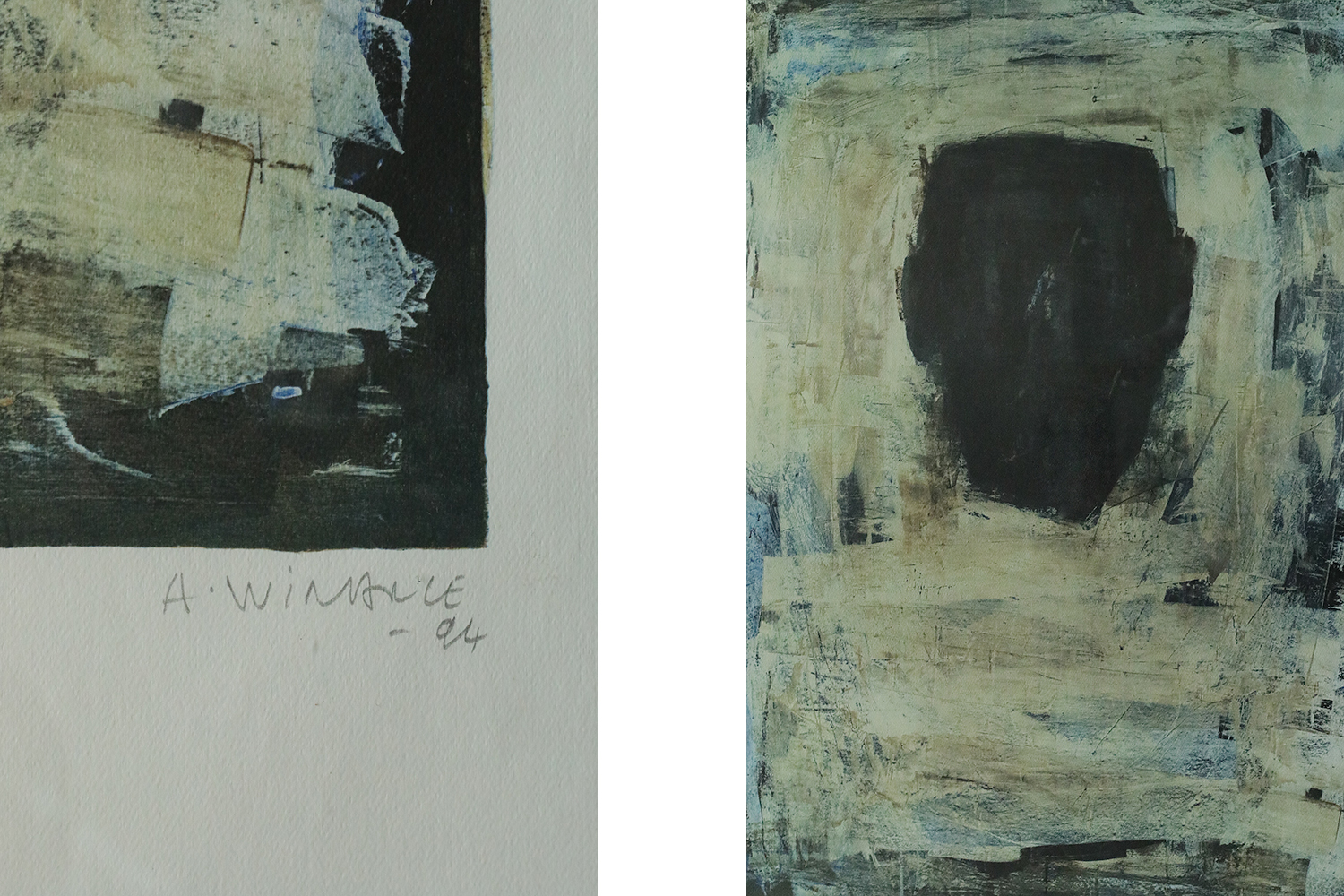 Alain Winance, Composition, Color lithograph, 1990s, Framed