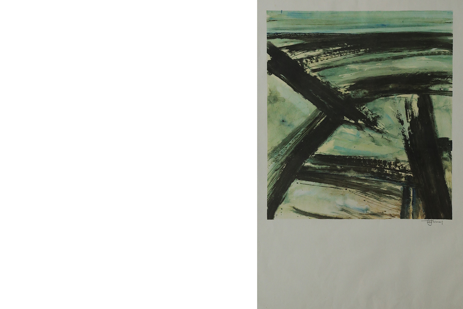 Frans Minnaert, Composition, Color lithograph on Simili Japon Paper, 1990s, Framed