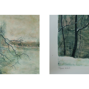 Bernard Gantner, Lac Hivernal Aux Voges, Lithograph on Woven Paper, 1970s