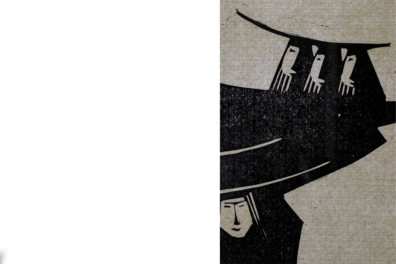 Åke Holm, Biblical Theme, Linocut, 1970s, Framed