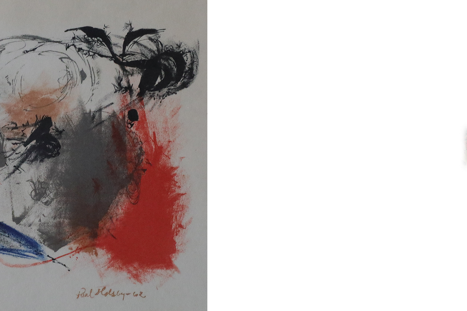 Paul Holsby, Color Lithograph, 1962, Framed