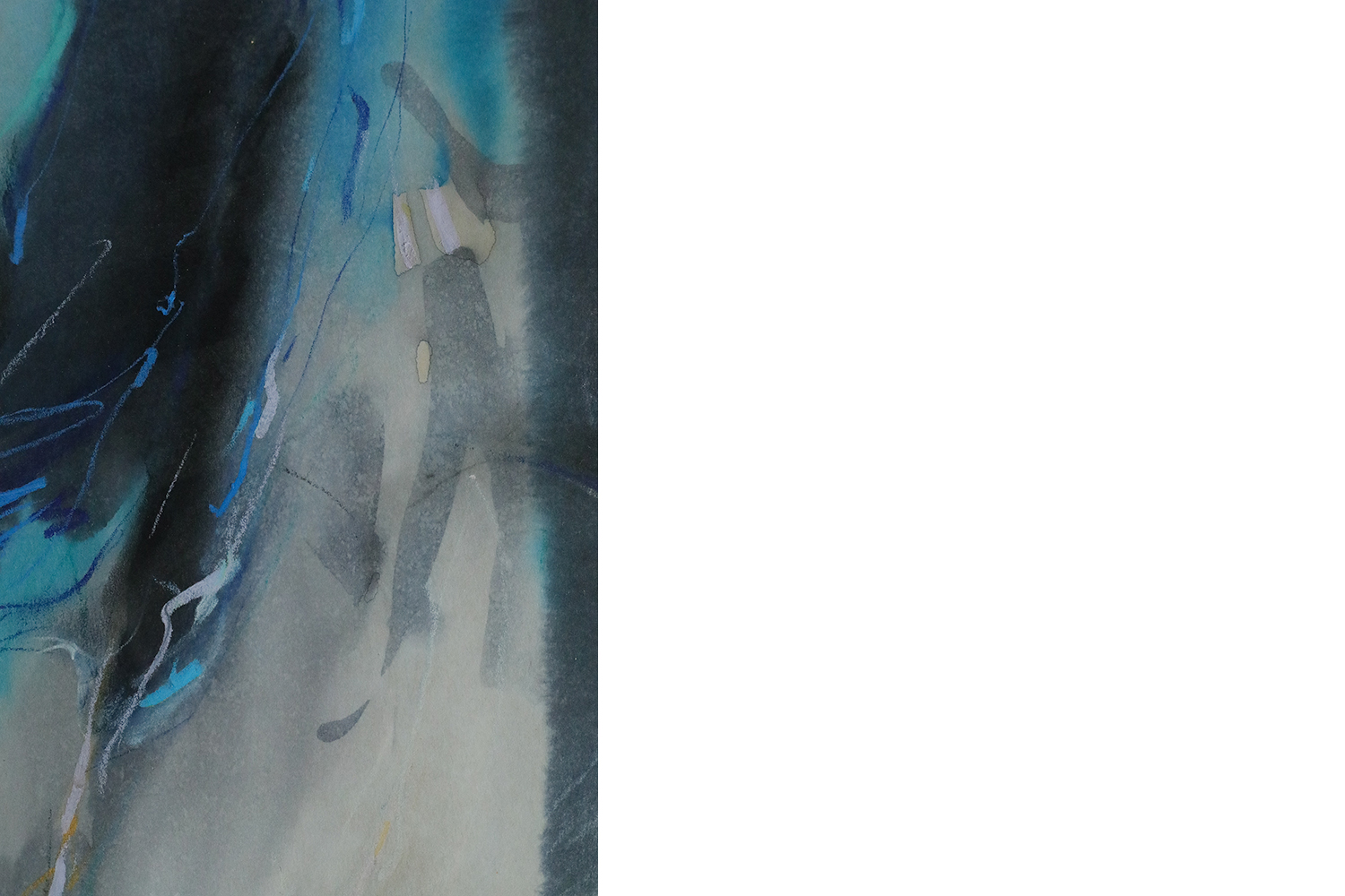 Watercolor, Pastel by Antoni Karwowski, Nude, Framed, 1992
