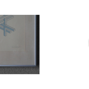 Oscar Reutersvärd, Impossible Figures,Color Lithograph, Framed