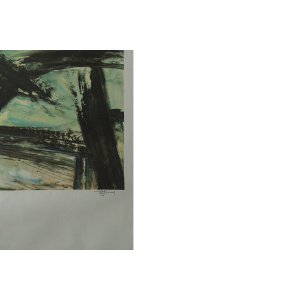 Frans Minnaert, Composition, Color lithograph on Simili Japon Paper, 1990s, Framed