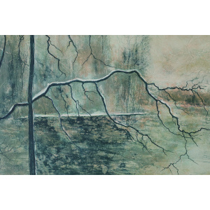 Bernard Gantner, Lac Hivernal Aux Voges, Lithograph on Woven Paper, 1970s