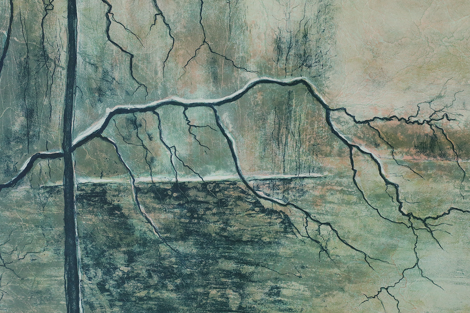 Bernard Gantner, Lac Hivernal Aux Voges, Lithograph on Woven Paper, 1970s
