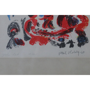 Paul Holsby, Yster lek, Color Lithograph, 1967, Framed