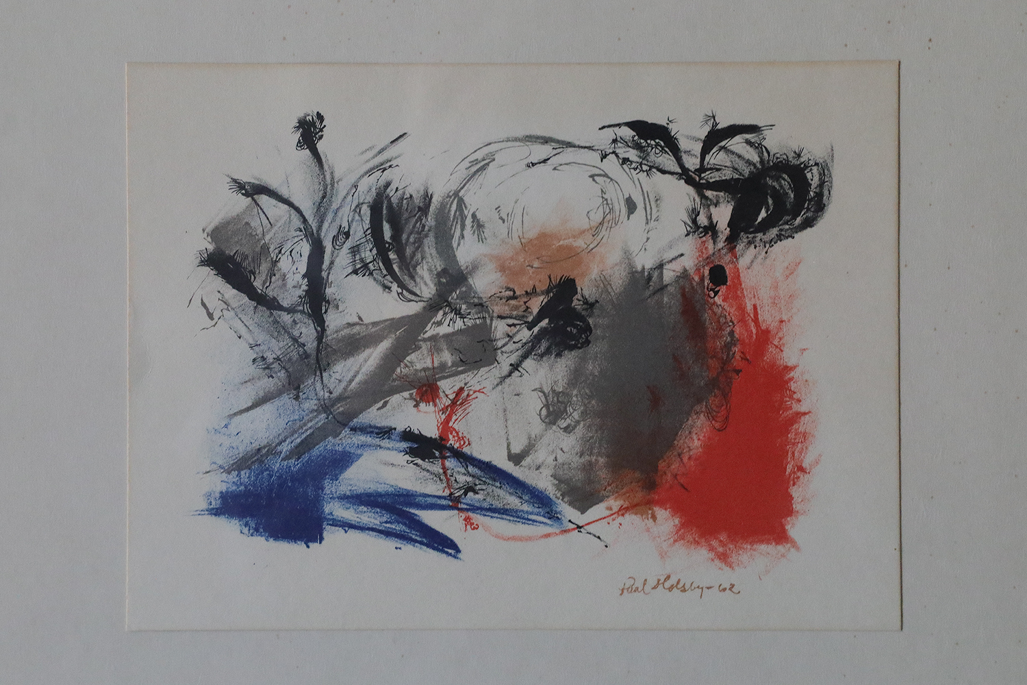 Paul Holsby, Color Lithograph, 1962, Framed