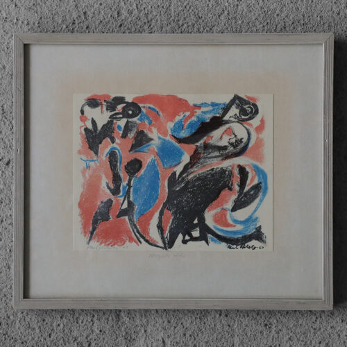 Paul Holsby, Bergets röda, Color Lithograph, 1963, Framed