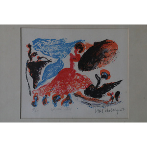 Paul Holsby, Spansk dans, Color Lithograph, 1967, Framed