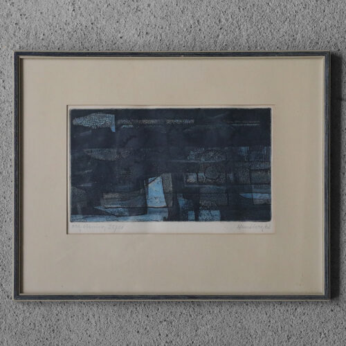 Bertil Lundberg, Komposition, Etching, 1962, Framed