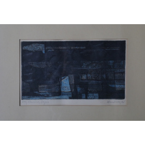 Bertil Lundberg, Komposition, Etching, 1962, Framed