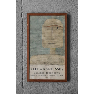 Original Exhibition Poster Klee & Kandinsky, Galerie Berggruen by Jacomet, Paris, 1960s, Framed