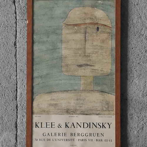 Original Exhibition Poster Klee & Kandinsky, Galerie Berggruen by Jacomet, Paris, 1960s, Framed