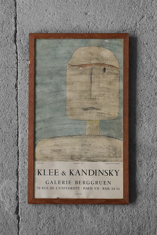 Original Exhibition Poster Klee & Kandinsky, Galerie Berggruen by Jacomet, Paris, 1960s, Framed
