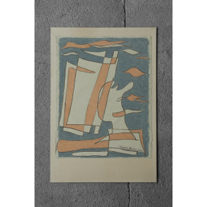 Pastel drawing by Edvard Andersson, Komposition