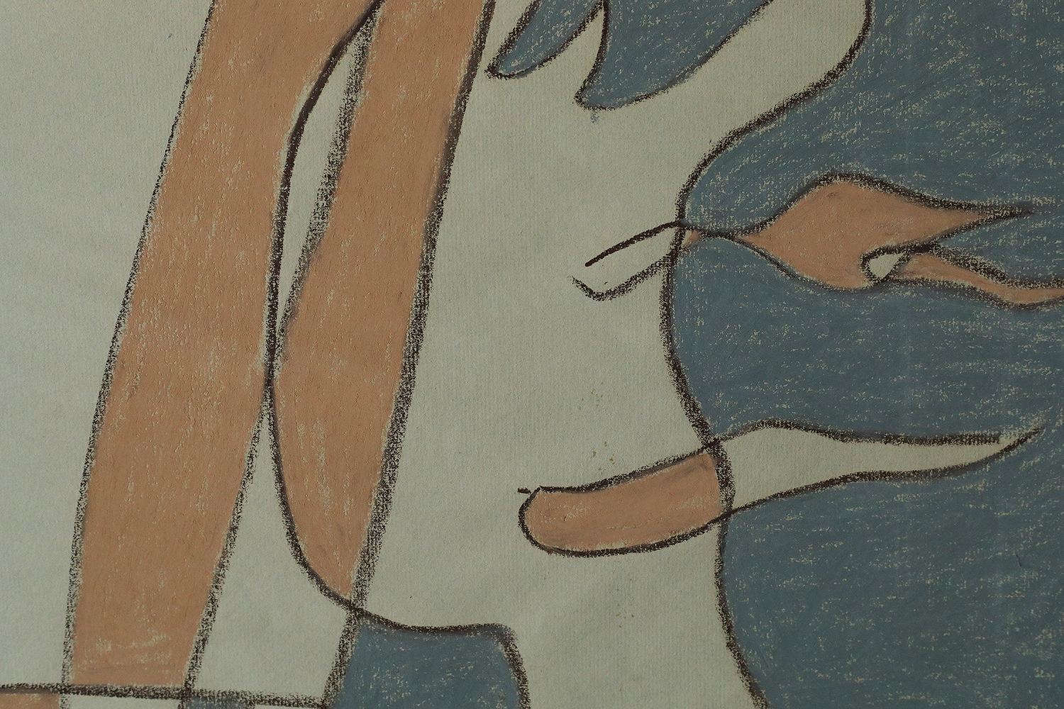 Pastel drawing by Edvard Andersson, Komposition