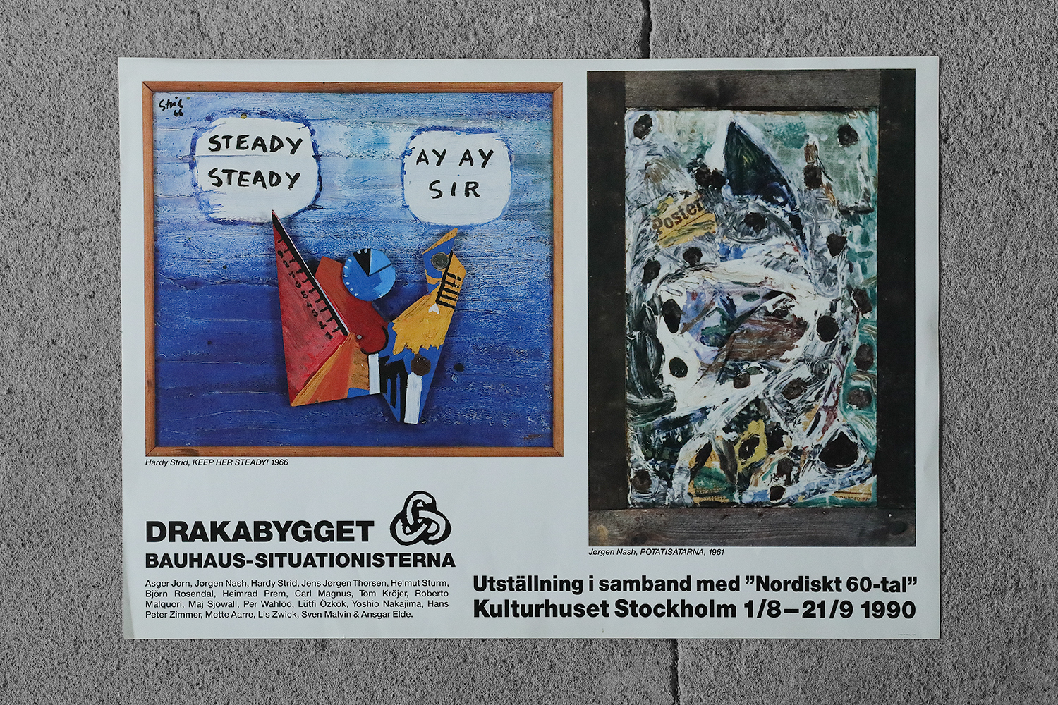 Poster from the Nordiskt 60-tal exhibition at Kulturhuset Stockholm, 1990
