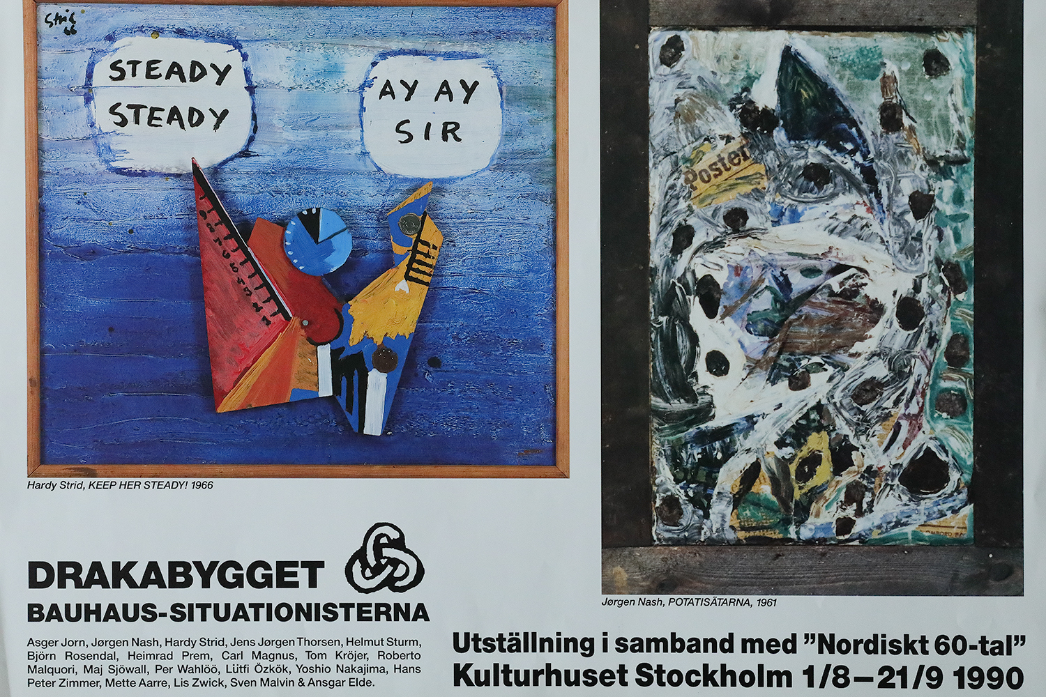 Poster from the Nordiskt 60-tal exhibition at Kulturhuset Stockholm, 1990